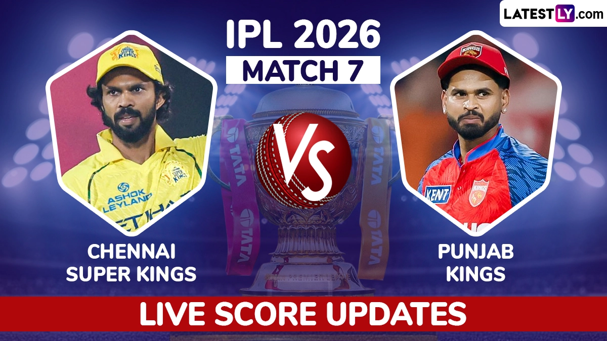 Chennai Super Kings vs Punjab Kings, Live Score Updates, IPL 2026 Match 7