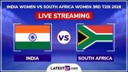 India Women vs South Africa Women Live Streaming Online and Free Telecast, 3rd T20I 2026
