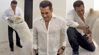 Salman Khan Shares Rare Candid Moments With Pet Dog &lsquo;Sukh&rsquo; in Midnight Post (See Pics)
