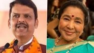 Asha Bhosle Demise: Maharashtra CM Devendra Fadnavis Announces Establishment of Music Institute As Envisioned by Legendary Singer