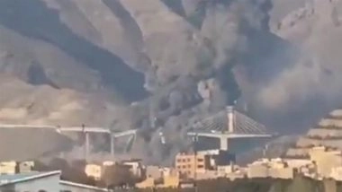Iran Bridge Collapse: US-Israeli Strike Hits B1 Bridge, Killing Two and Injuring Several (Watch Video)