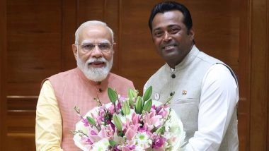 Former India Tennis Legend Leander Paes Meets Prime Minster Narendra Modi