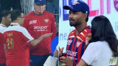Sanjiv Goenka, Captain Rishabh Pant, and Support Staff Indulge in Animated Chat After Loss in LSG vs DC IPL 2026 (Watch Video)