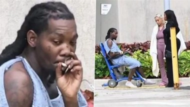 Offset Makes First Appearance After Shooting Incident, Rapper Seen Smoking Outside Florida Hospital (See Pics)