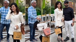 social-viral-Viral Video: Did Palak Muchhal and Mithoon Meet Smriti Mandhana’s Father Shrinivas After Palash Wedding Cancellation? Fans Speculate