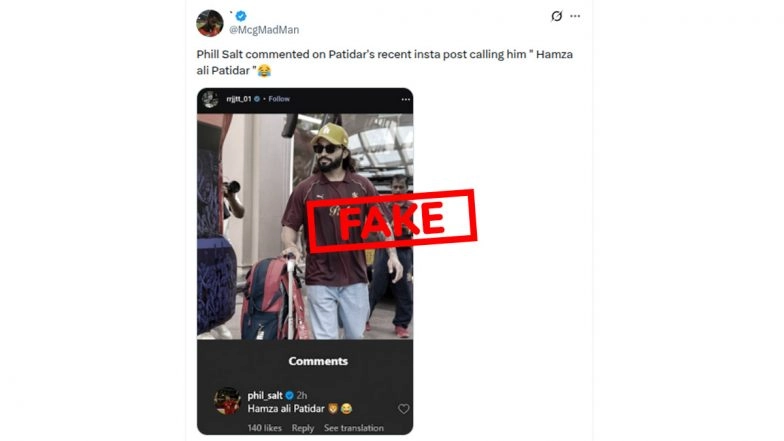 Did Phil Salt Comment 'Hamza Ali Patidar' on RCB Captain Rajat Patidar's Photo? Here's the Fact Check