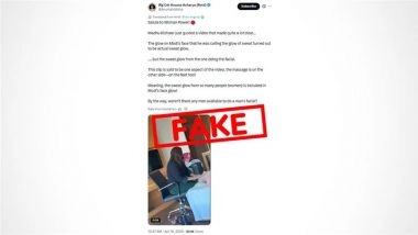 Video of Instagram Influencer and Husband Goes Viral With Fake Claims of &lsquo;PM Narendra Modi&rsquo; Receiving Face Massage From Woman
