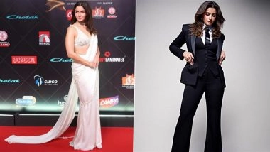 Screen Awards 2026: Alia Bhatt&rsquo;s Hosting Debut Turns Major Fashion Moment With Saree and Power Pantsuit (View Posts)