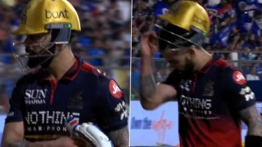 Virat Kohli Throws Glove and Helmet Near Boundary In Frustration After Getting Dismissed In MI vs RCB IPL 2026, Video Goes Viral
