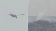 Chhattisgarh Plane Crash: Private Jet Crashes Into Hillside in Jashpur, Video Shows Thick Cloud of Smoke Emerging