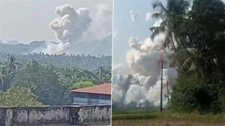 Thrissur Blast: 13 Killed, Several Wounded in Massive Fire at Fireworks Storage Unit in Kerala