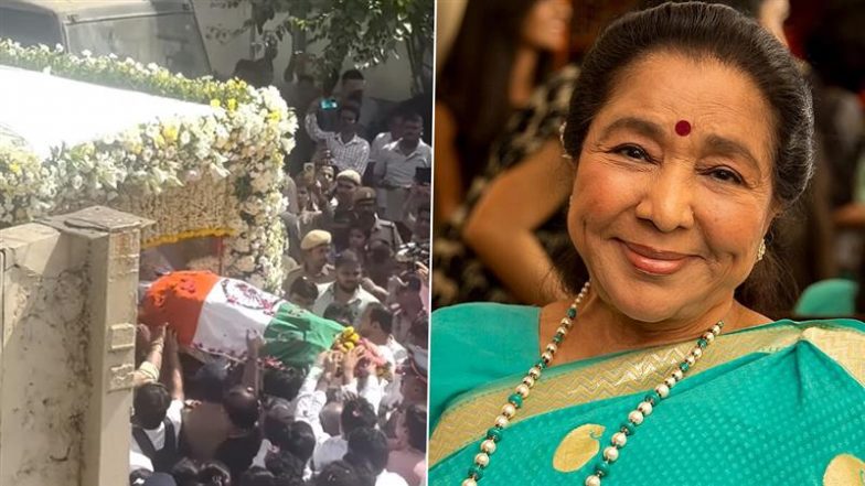 Asha Bhosle Funeral: Huge Crowd Gathers in Mumbai To Bid Final Farewell to Legendary Singer (Watch Video)