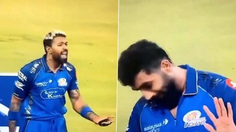Tension Between Hardik Pandya and Jasprit Bumrah? Viral Video Shows 'Disagreement' Between Duo During MI vs PBKS IPL 2026 Match