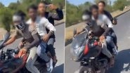 Mauganj Accident: 3 Youths Killed As Speeding Bike Rams Trailer While Filming Reel In MP, Shocking Video Surfaces
