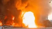 Lucknow Fire: Massive Blaze Erupts in Vikas Nagar Slums Area in Uttar Pradesh (Watch Videos)