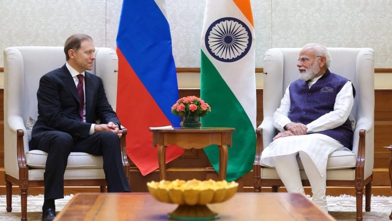 PM Narendra Modi Reviews Bilateral Cooperation With Russia’s First Deputy PM Denis Manturov (See Pics)