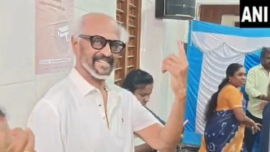 Tamil Nadu Assembly Elections 2026 Voting: Superstar Rajinikanth Casts Vote with Daughter Soundarya at Chennai Polling Booth (Watch Videos)