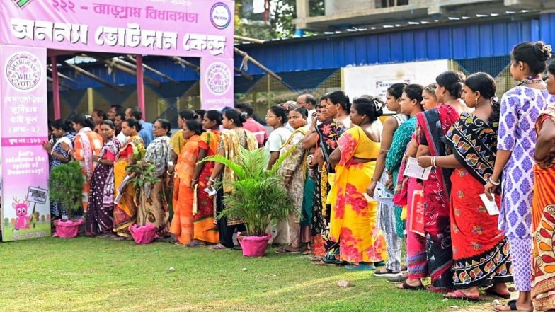 West Bengal Assembly Elections 2026 Voting: Turnout Reaches 61.11% by 1 PM Across 142 Seats, Hooghly Leads at 64.57%
