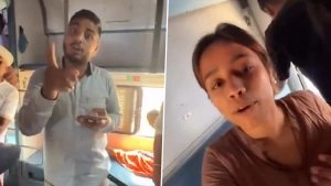social-viral-Man Makes Lewd Gestures on Train, Slaps Woman After Being Confronted; Video Goes Viral
