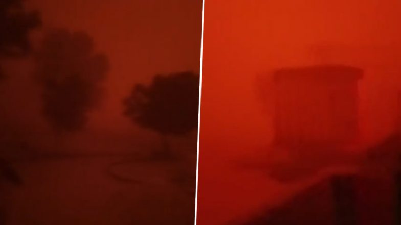 Dust Storm Batters Rajasthan: Massive Sand Wall Engulfs Churu and Bikaner, IMD Issues Thunderstorm Alert (Watch Videos)