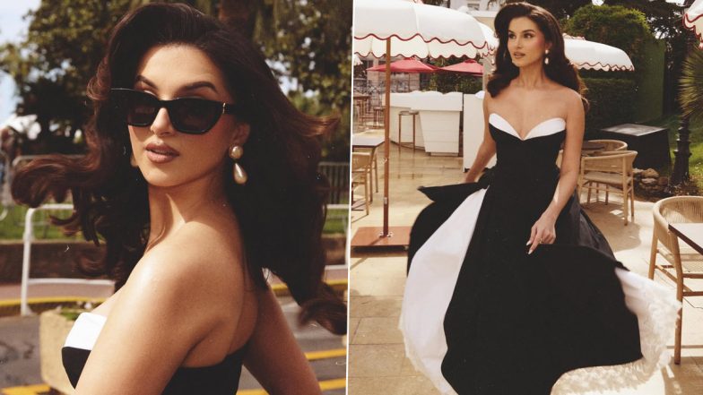 Tara Sutaria Channels Old Hollywood Glamour in Cannes 2026 Debut, Actress Looks Gorgeous in Black and White Dress (See Pics)