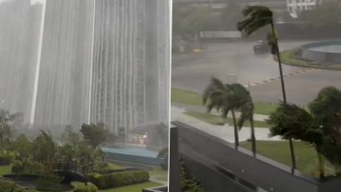 Kolkata Weather Update: Rain Lashes City As Thunderstorms, Gusty Winds Sweep Across Parts of West Bengal (Watch Videos)