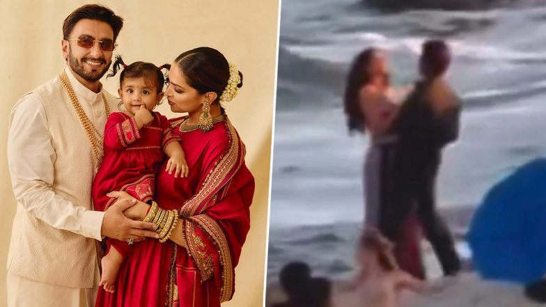 &lsquo;King&rsquo; Shoot Leaked Video: Fans Spot Ranveer Singh and Daughter Dua on Set As Shah Rukh Khan and Deepika Padukone Film Romantic Song (Watch)