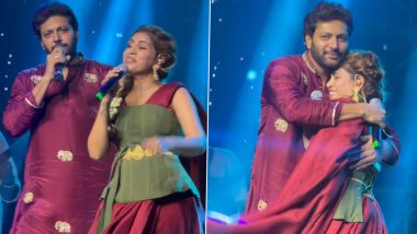 Ravi Mohan Hugs Rumoured Girlfriend Keneeshaa Francis on Stage During &lsquo;Kanmani Anbodu&rsquo; Performance; Cute Moment Goes Viral (Watch Video)