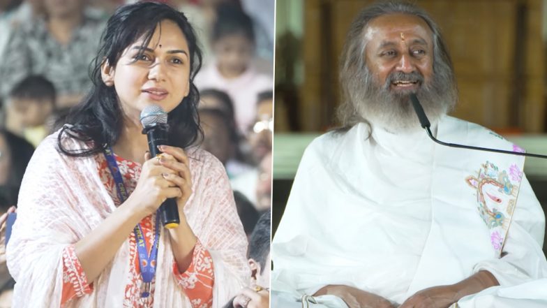 &lsquo;I&rsquo;m Guilty of Being Too Happy&rsquo;: Akanksha Chamola Seeks Sri Sri Ravi Shankar&rsquo;s Advice Amid Online Trolling in Viral Video &ndash; WATCH