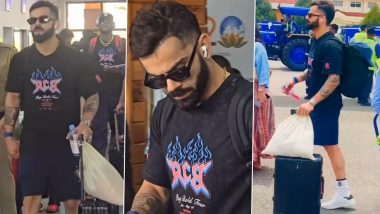 Virat Kohli Touches Down in Dharamshala Ahead of PBKS vs RCB IPL 2026 (Watch Video)