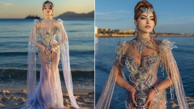 Cannes 2026: Urvashi Rautela Turns Heads in Shimmery Silver Gown by Vietnamese Label JoliPoli at Opening Ceremony (See Pics)