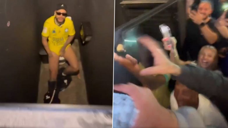 Neymar Toilet Viral Video Fact Check: Fans Swarm Brazilian Football Star's Lookalike Inside Public Washroom