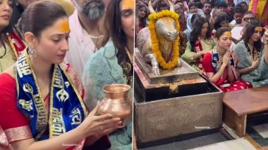 Tamannaah Bhatia Immerses Herself in Devotion As She Attends Bhasma Aarti at Ujjain&rsquo;s Mahakaleshwar Temple (Watch Video)