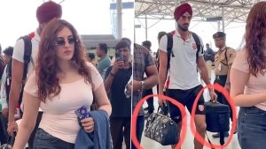 sports-Arshdeep Singh Spotted Carrying Girlfriend Sameen Kaur’s Handbag During PBKS Team Travel
