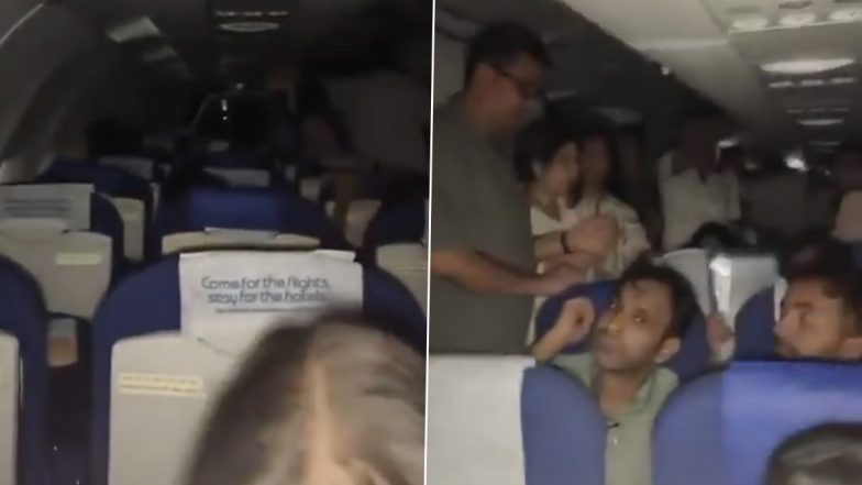 Lights Out, No AC, 30 Minutes of Hell: IndiGo Flight 6E657 Passengers Stranded in Dark Sweltering Cabin at Vadodara Airport (Watch Video)