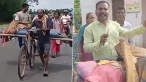 social-viral-Odisha Shocker: Family Carries Woman’s Body 12 KM on Bicycle to Balasore Police Station Demanding Arrest of Killers, Video Goes Viral