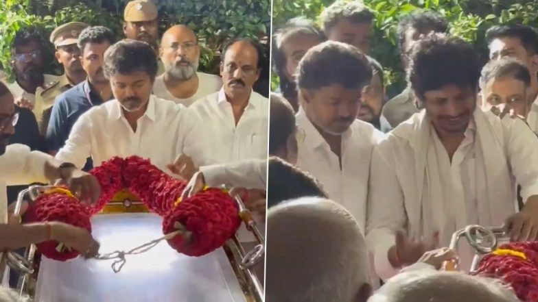 RB Choudary Funeral: Thalapathy Vijay Breaks Down As He Pays Final Respects to Producer, TVK Chief Consoles Jiiva in Heartbreaking Video &ndash; WATCH