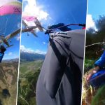 Viral Video Shows Paraglider Survive As Cessna 172 Tears Through Canopy Mid-Flight in Austria