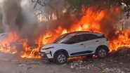 Delhi Fire: Massive Blaze Erupts at MCD Parking Lot in Shahdara, Several Vehicles Gutted (Watch Video)