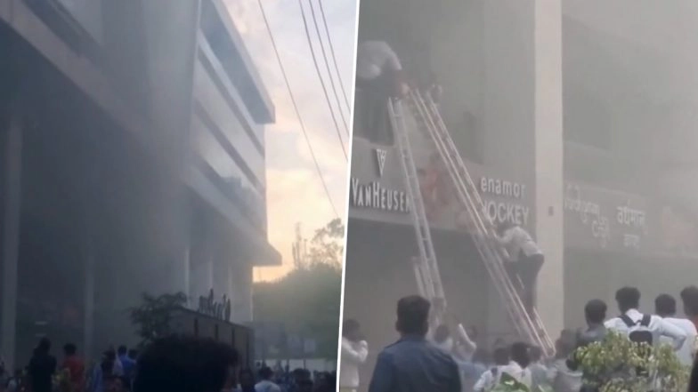 Nashik Mall Fire: Blaze in Star Plus Mall Basement Triggers Hospital Evacuation, Newborns and Critical Patients Shifted to Safety (Watch Video)