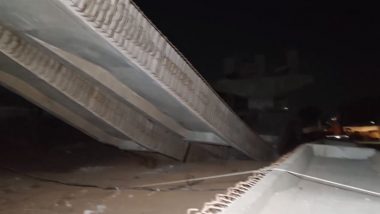 Anand Bridge Collapse: Under-Construction Railway Overbridge Collapses Near Adas Village in Gujarat; No Casualties Reported (Watch Video)