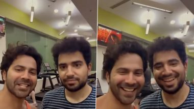 Varun Dhawan and Samay Raina Share Fun Gym Banter While Promoting &lsquo;Wow&rsquo; Song From Upcoming Film 'Huai Jawaani Toh Ishq Hona Hai' (Watch Video)