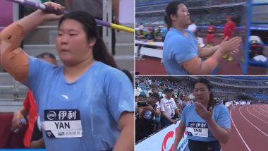 18-Year-Old Yan Ziyi Records Second-Longest Women's Javelin Throw Ever With 71.74m (Watch Video)