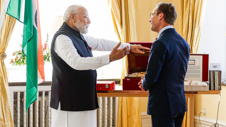 PM Narendra Modi, Swedish PM Ulf Kristersson Exchange Commemorative Gifts Honouring Rabindranath Tagore&rsquo;s Legacy in Gothenburg