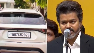 &lsquo;TN 07 CM 2026&rsquo;: Viral Number Plate From &lsquo;GOAT&rsquo; Sets Internet Ablaze After Vijay Becomes Tamil Nadu CM (Video)