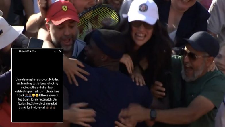 Frances Tiafoe Offers Deal to Fan Who Stole His Racket at French Open 2026