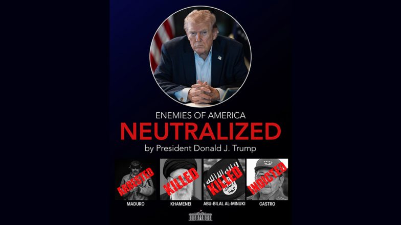 &lsquo;Justice Will Be Served&rsquo;: White House Declares America&rsquo;s &lsquo;Enemies Neutralised&rsquo; as Donald Trump Targets Nicolas Maduro, Raul Castro and Ayatollah Ali Khamenei