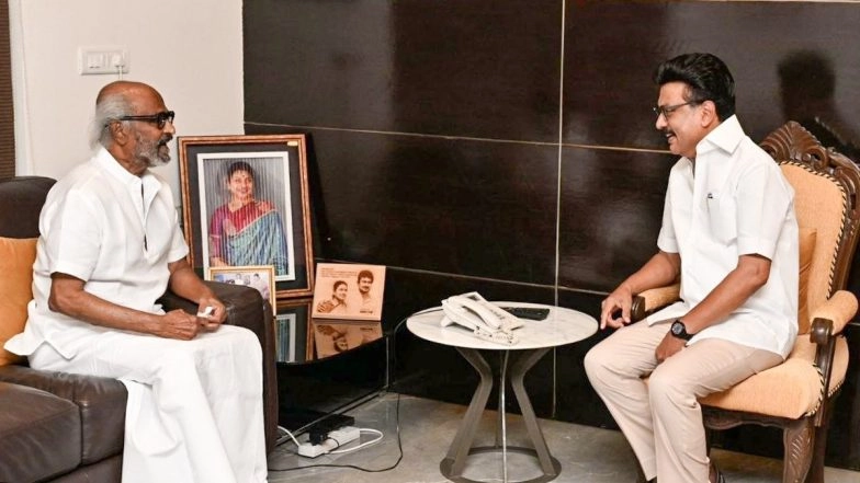 Rajinikanth Meets DMK President MK Stalin After Party&rsquo;s Defeat in Tamil Nadu Assembly Elections 2026, Expresses Solidarity (See Pic)