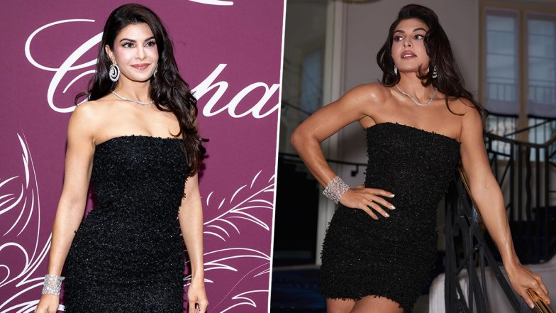 Cannes 2026: Jacqueline Fernandez Awes in Shimmery Black Ensemble With Chopard Diamonds (See Pics)