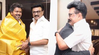 Tamil Nadu CM Joseph Vijay Meets DMK President MK Stalin After Taking Oath As MLA (See Pics)
